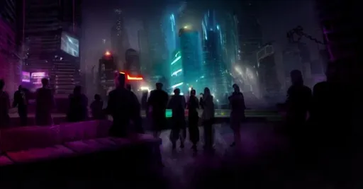 Prompt: cyberpunk party in future, photorealistic,