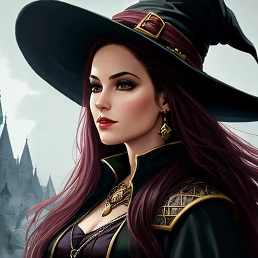 Prompt: dnd, dark fantasy, portrait, female, witch