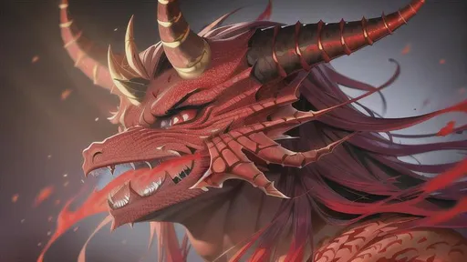 Prompt: Horned Red Dragon, Red Skin and eyes, Black markings on his face, Black horns with red tips,  Photorealistic, Intricately Detailed, Hyper Detailed, Hyper Realistic, Volumetric Lighting, Beautiful coloring and face detail, Rifts Savage Worlds Inspired