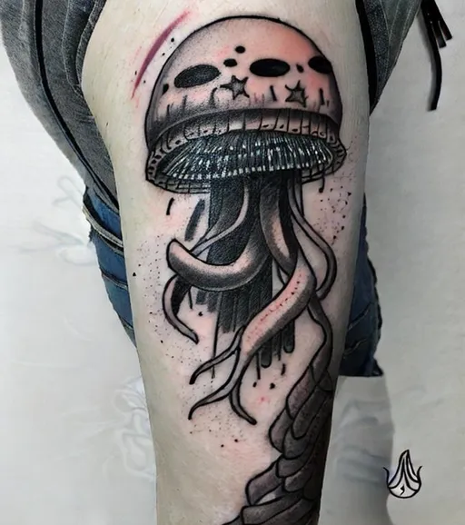 Watercolor Jellyfish Tattoo Design – Tattoos Wizard Designs