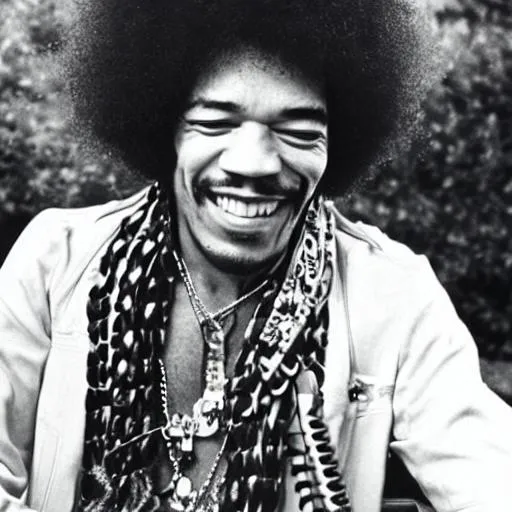 Prompt: Jimi Hendrix in the 70s