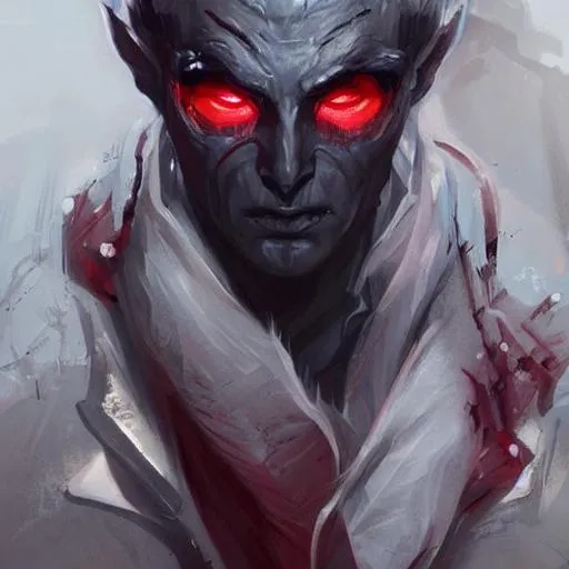 Prompt: portrait, male drow, evil necromancer mask, red eyecolor, sneer, dungeons and dragons character, cavern background, gorgeous view, realistic, high detail, digital art, painted by greg rutkowski, painted by jeremy mann, trending on artstation