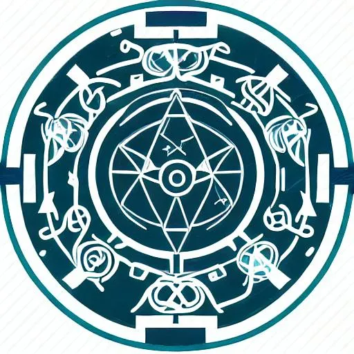 vector magical planet rune, symmetrical, minimal, ((... | OpenArt
