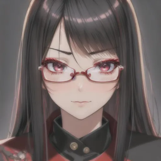 Anime Character, red-framed eyewear, Detailed, Vibra... | OpenArt