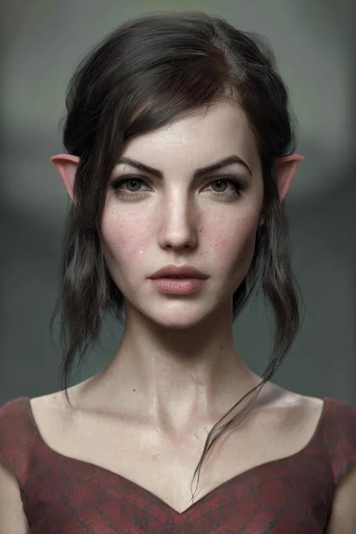 Prompt: Beautiful elven healer against a pitch black back drop, [Julia Voth|Camilla Belle] Head and shoulders portrait, By David Kassan, By Ismail Inceoglu, hypermaximalist, realistic reflective eyes, studio lighting, Rtx Enabled, looking at the camera, Award-winning, Deep Colors 