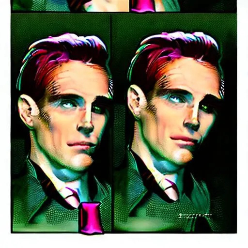 wholesome Patrick Bateman doing the sigma face