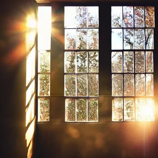 Prompt: Sunlight shining through a window   aesthetic 