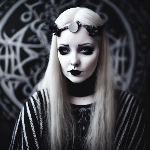 norwegian black metal, face paint, scary, beautiful