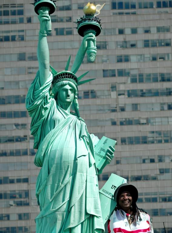 Pregnant robot. Statue of liberty 🗽. OpenArt