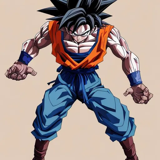Prompt: High quality illustration of Goku, dark palette colors, amazing digital art,view from back, Goku, Missing limb, poor drawn body,poor drawn hands, deformed eyes, deformed limbs, poor drawn face features, missing feet, deformed feet, poor drawn eyes, deformed face, 