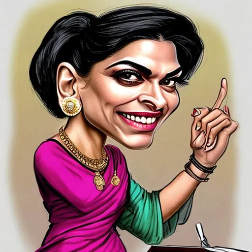 Artistic portrayal of deepika padukone on Craiyon