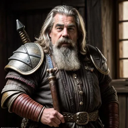 Prompt: Create a photograph of Sam Elliot as a fantasy dwarf warrior, extremely detailed environment, detailed background, intricate, detailed skin, natural colors , professionally color graded, full body