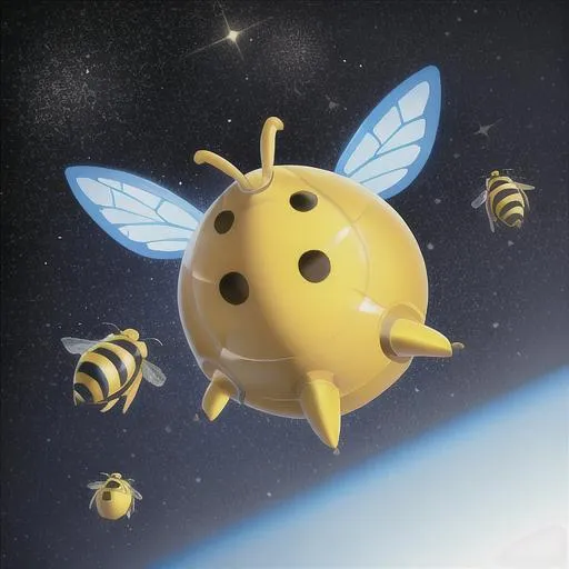 Prompt: bee spaceship