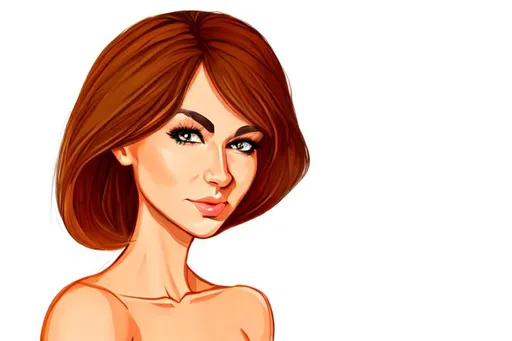 Prompt: Beautiful woman cartoon portrait 