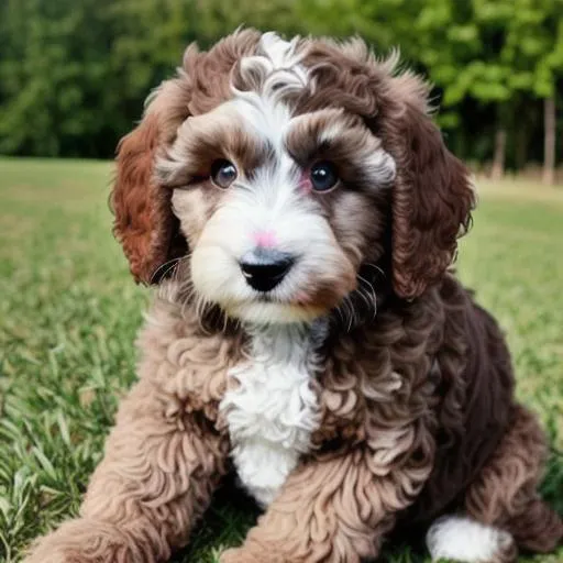 Prompt: An aussiedoodle dog.
