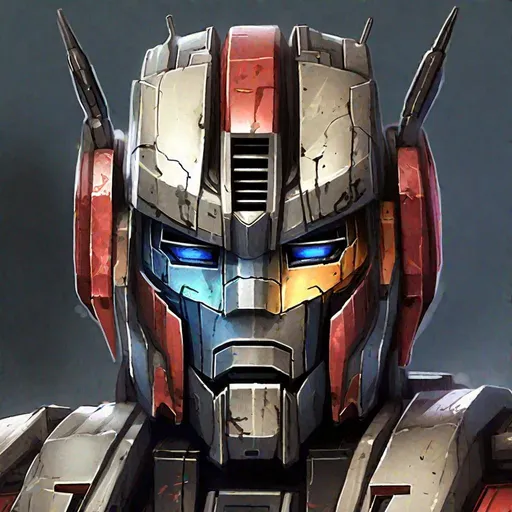 Prompt: realistic autobot heroic headshot