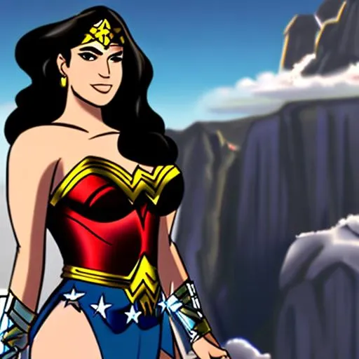 Prompt: wonder woman bleu