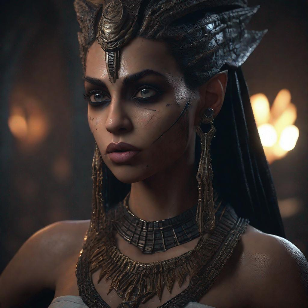 RAW photo, a young stunningly beautiful Akasha vampi... | OpenArt