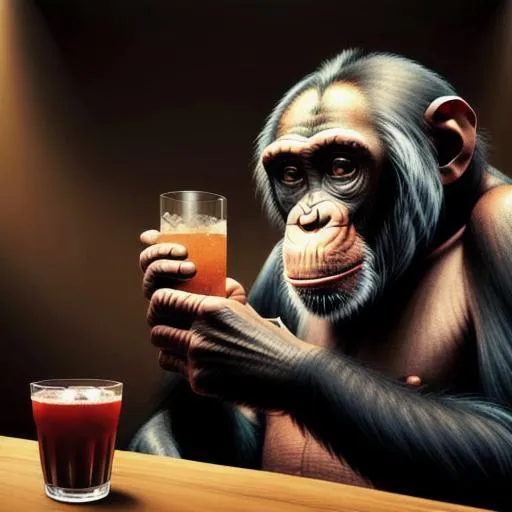 Prompt: Chimpanzee Sitting on a couch, watching Football on TV, Drinks and food on the table, dynamic lighting, hyperdetailed, intricately detailed, Photorealistic, Movie Quality, Funny, Film Quality, photorealism, Epic Quality, 8K resolution, intricate, #film