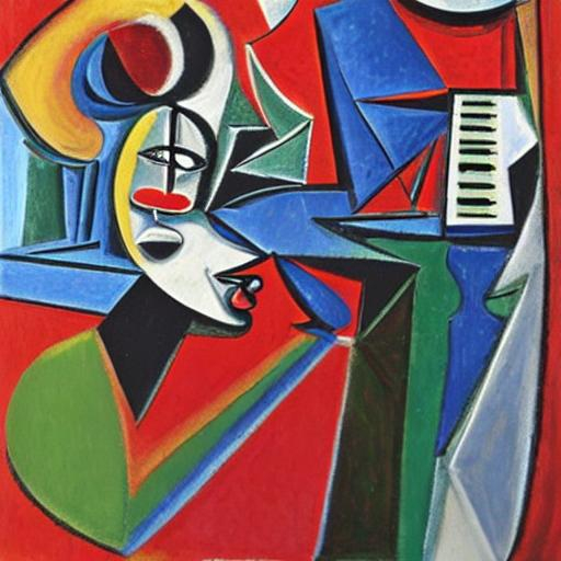 jazz piano in the style of picasso | OpenArt