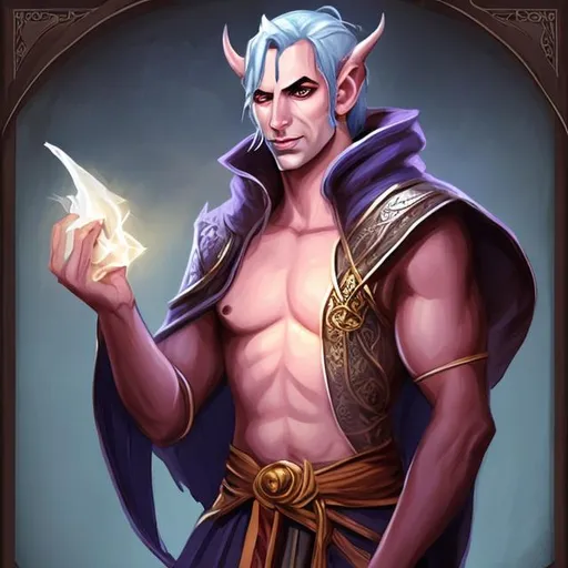 Prompt: Male Tiefling Wizard 