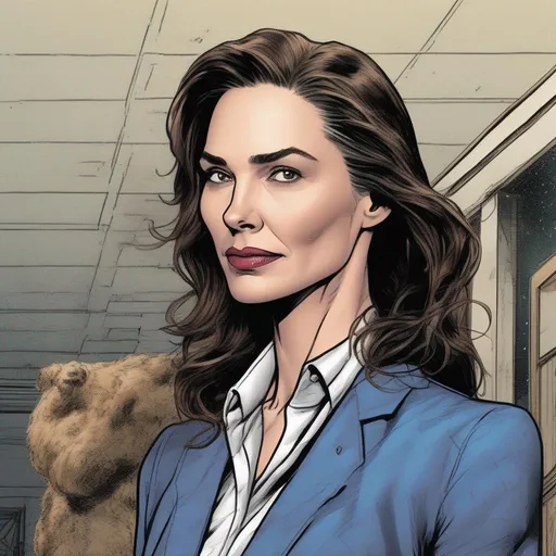 Prompt: Aunt May portrayed by Gal Gadot 
 illustrated in color  by Grant Morrison 