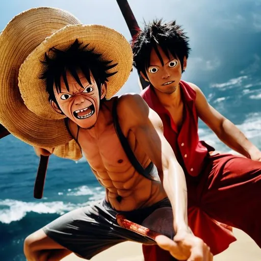 Prompt: One Piece Monkey D. Luffy real life