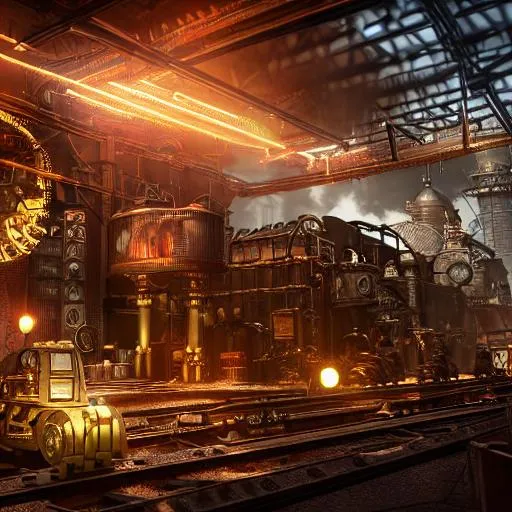 Prompt: steampunk USA,  UHD, HDR, 8K, RPG, UHD render, HDR render, 3D render cinema 4D, cinematic light, high res intricately detailed complex