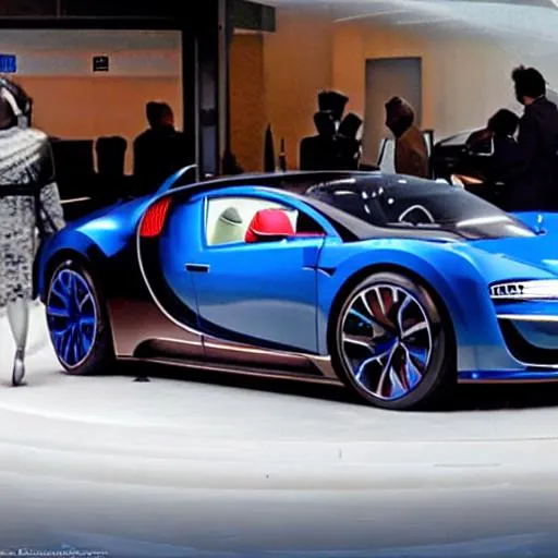 Prompt: 2024 bugatti tesla mix\