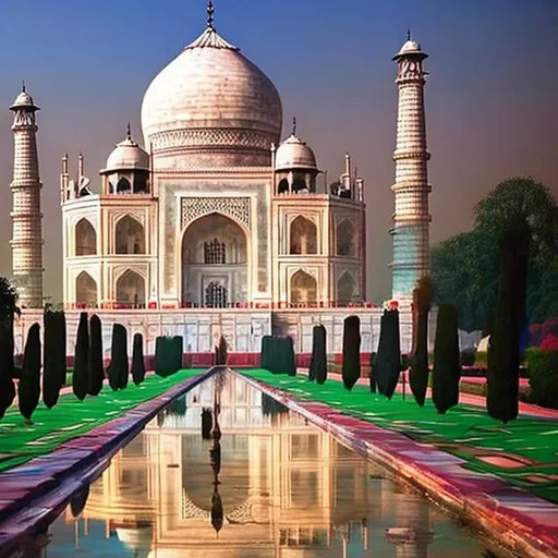 Prompt: Erase back ground with Taj Mahal 