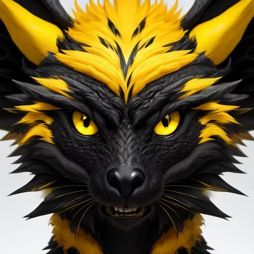 Prompt: Portrait of an anthro wyvern with striking yellow fur and iridescent black markings and a cute face, liminal space streets, perfect composition, hyperrealistic, super detailed, 8k, high quality, trending art, trending on artstation, sharp focus, studio photo, intricate details, highly detailed, by greg rutkowski