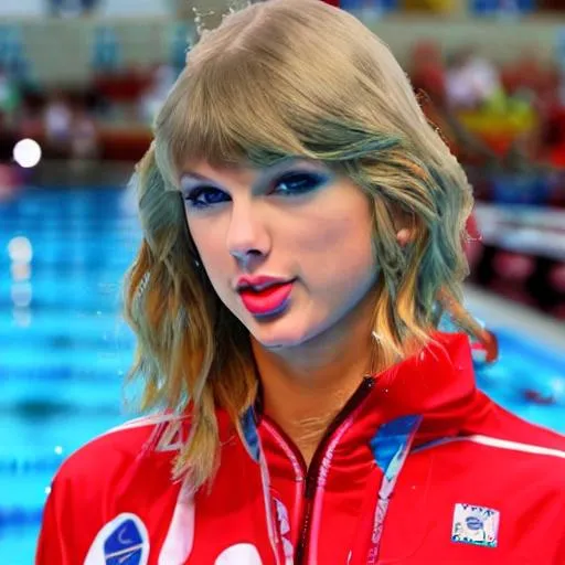 Taylor swift as an Olympics swimmer