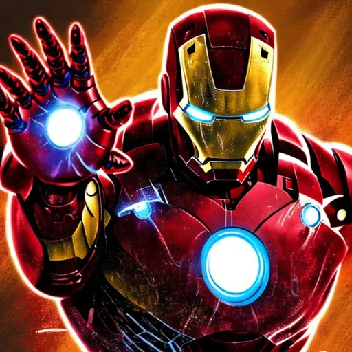 Prompt: Artistic anime of Iron Man, high contrast, 8K resolution