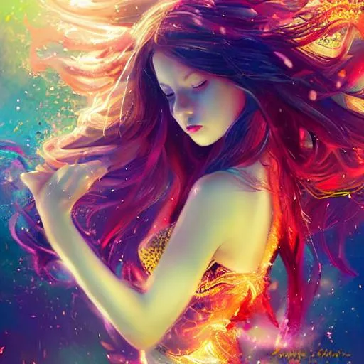 Prompt: Fantasy, cinematic quality, picture of little girl, long hair, vibrant colors, detailed digital painting, explosion of ideas, masterpiece