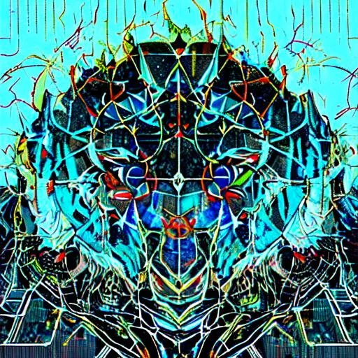 Prompt: Blue Deep Abstract, Mahjihito (Nabby) Pocra, Fabrication 