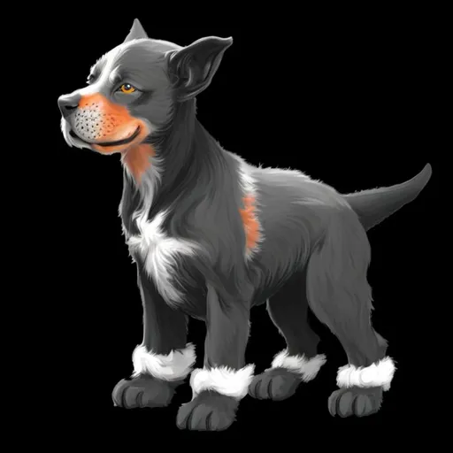Prompt: hellhound puppy, digital art