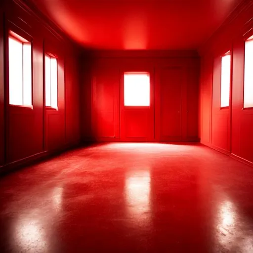 Prompt: empty red room