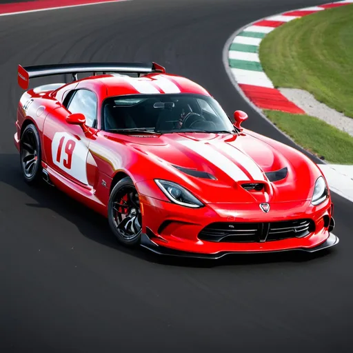 Prompt: 2016 Dodge Viper, race 