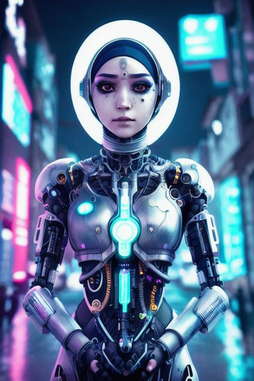 1 girl, beautiful cyborg girl, (cyborg costum), hija... | OpenArt