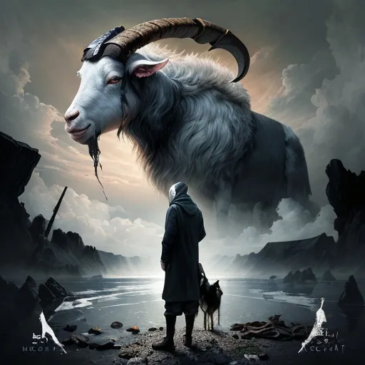 Prompt: Album cover "the last scapegoat", 