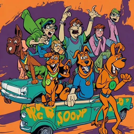 Prompt: Scooby Doo rap trippin'