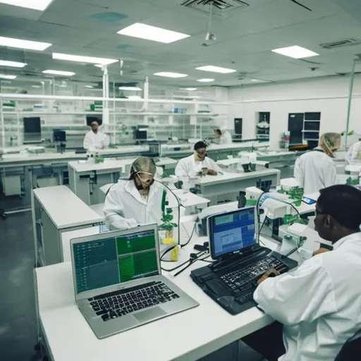 a lab working using a cannabis laboratory informatio...