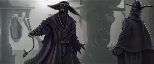 Prompt: Plague Doctor Standing Still