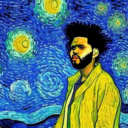 Prompt: The Weeknd by Van Gogh