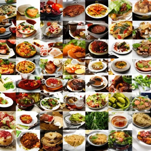 Prompt:  Image food  clustering 
