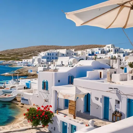 Prompt: Afternoon on Paros Island