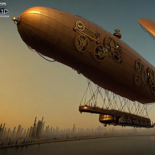 steampunk airship city China 8k HDDR | OpenArt