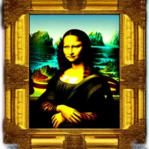 Prompt: Mona lisa in comic style
