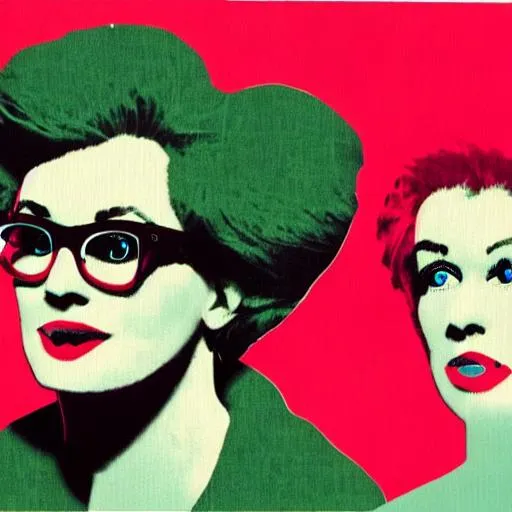 Prompt: an orgy in the style of andy warhol