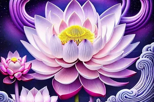 ▷ A Lotus Flower just Rose From Under Water by Zhize Lv, 2022